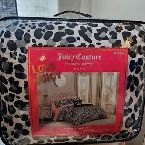 Juicy Coulture Leopard Print 8 Piece Queen bed setNEW